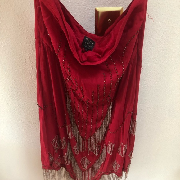 Kate Moss for Topshop Red Flapper Dress US 12 - Picture 2 of 13